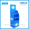 China factory direct selling eco-friendly retail Blue cardboard sun block cream display shelf